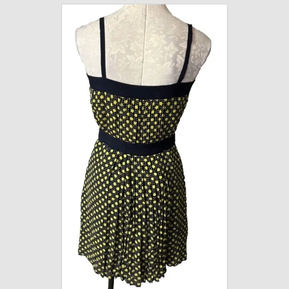 Milly Dress Blue Green 6 Silk A Line - Picture 3 of 10